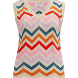 Chaleco Sugarhill Rosy Cream Rainbow Chevron Stripes