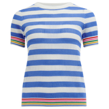 Suéter SUGARHILL Arden Blue Off-White Rainbow Tipping
