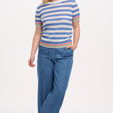 Suéter SUGARHILL Arden Blue Off-White Rainbow Tipping