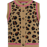 Chaleco SUGARHILL Natalie Tan/Black, Natural Leopard