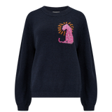 Jersey SUGARHILL Essie Navy, Leopard Rays