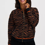 Chaqueta de punto SUGARHILL Solana Brown Black Tiger — vista 2