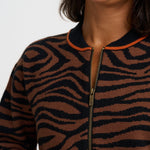 Chaqueta de punto SUGARHILL Solana Brown Black Tiger — vista 3