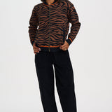 Chaqueta de punto SUGARHILL Solana Brown Black Tiger — vista 5