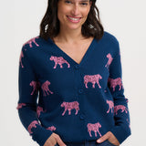 Cárdigan SUGARHILL Jennifer Teal Tiger — vista 2