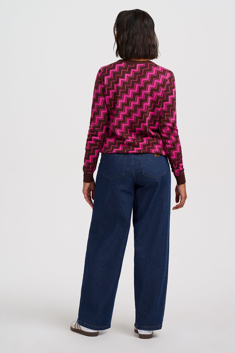 Jersey SUGARHILL Rowena Berry Diagonal Stripe — vista 5