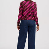 Jersey SUGARHILL Rowena Berry Diagonal Stripe — vista 5