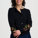 Cárdigan SUGARHILL Kamila Black Woodland Embroidery — vista 3