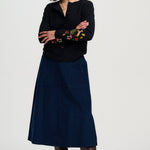 Cárdigan SUGARHILL Kamila Black Woodland Embroidery — vista 5