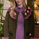 Cárdigan SUGARHILL Olana Olive Goat Fairisle — vista 2