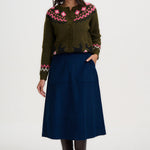Cárdigan SUGARHILL Olana Olive Goat Fairisle — vista 7