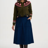Cárdigan SUGARHILL Olana Olive Goat Fairisle — vista 7