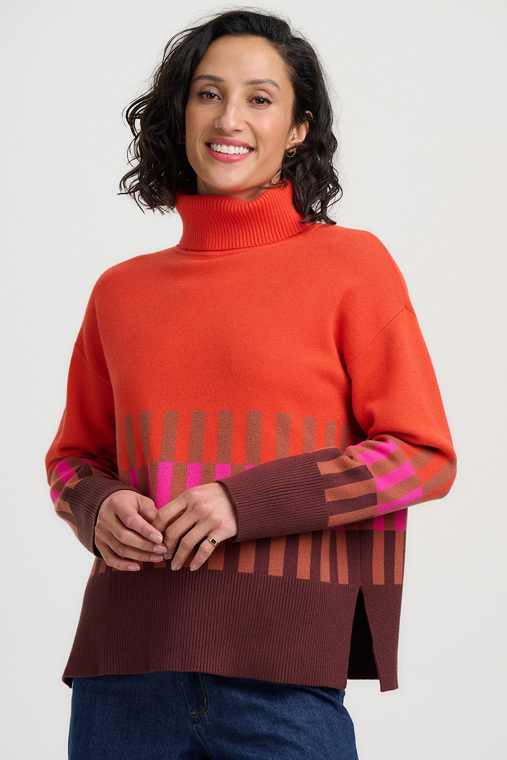 Jersey SUGARHILL Serita Orange Stripe — vista 3