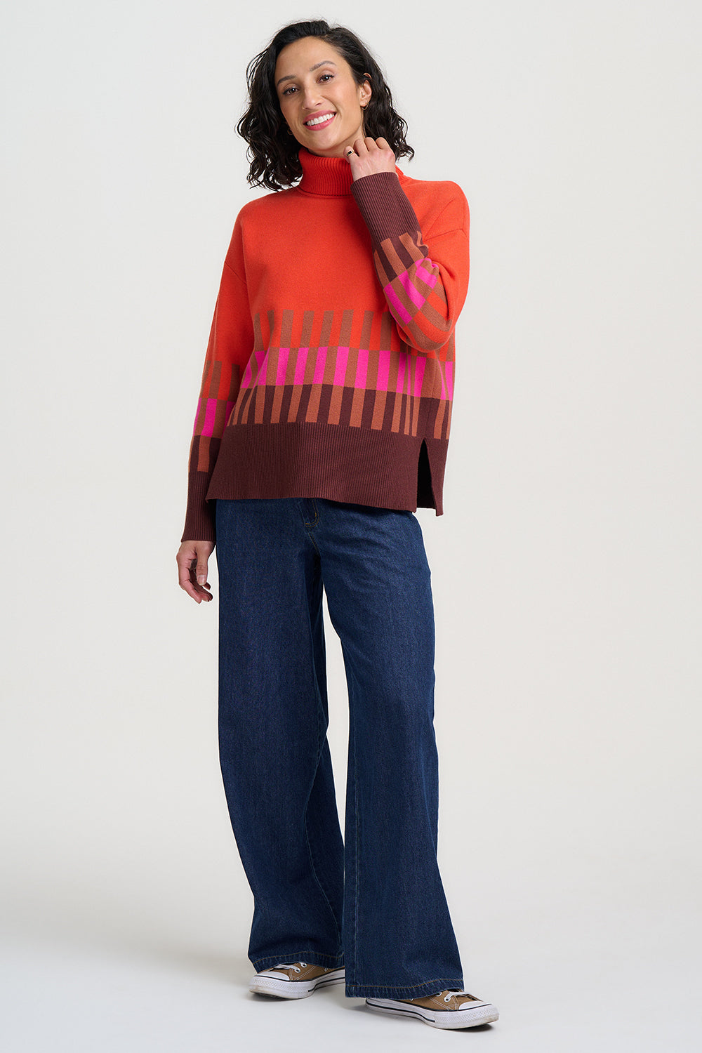 Jersey SUGARHILL Serita Orange Stripe — vista 5