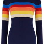 Jersey SUGARHILL Cayla Navy Ombre Stripe — vista frontal del producto