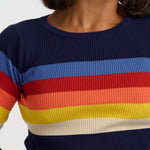 Jersey SUGARHILL Cayla Navy Ombre Stripe — vista 4