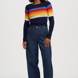 Jersey SUGARHILL Cayla Navy Ombre Stripe — vista 5
