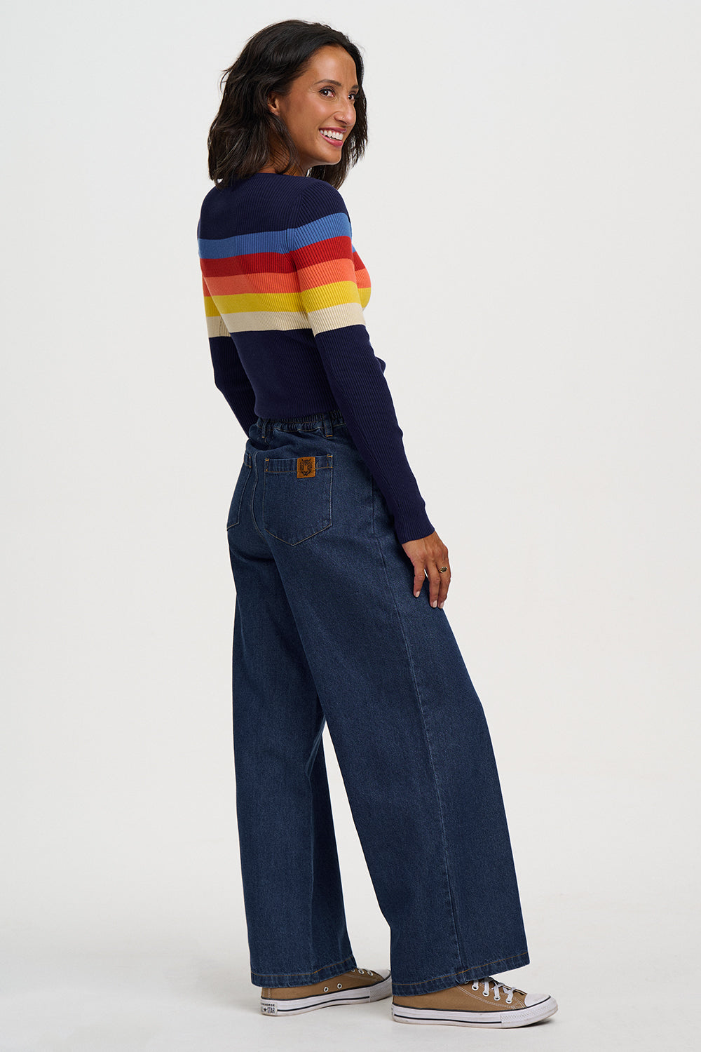 Jersey SUGARHILL Cayla Navy Ombre Stripe — vista 6