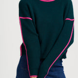 Jersey SUGARHILL Rozalia Jade Green Pink Trim — vista 3