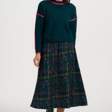 Jersey SUGARHILL Rozalia Jade Green Pink Trim — vista 5