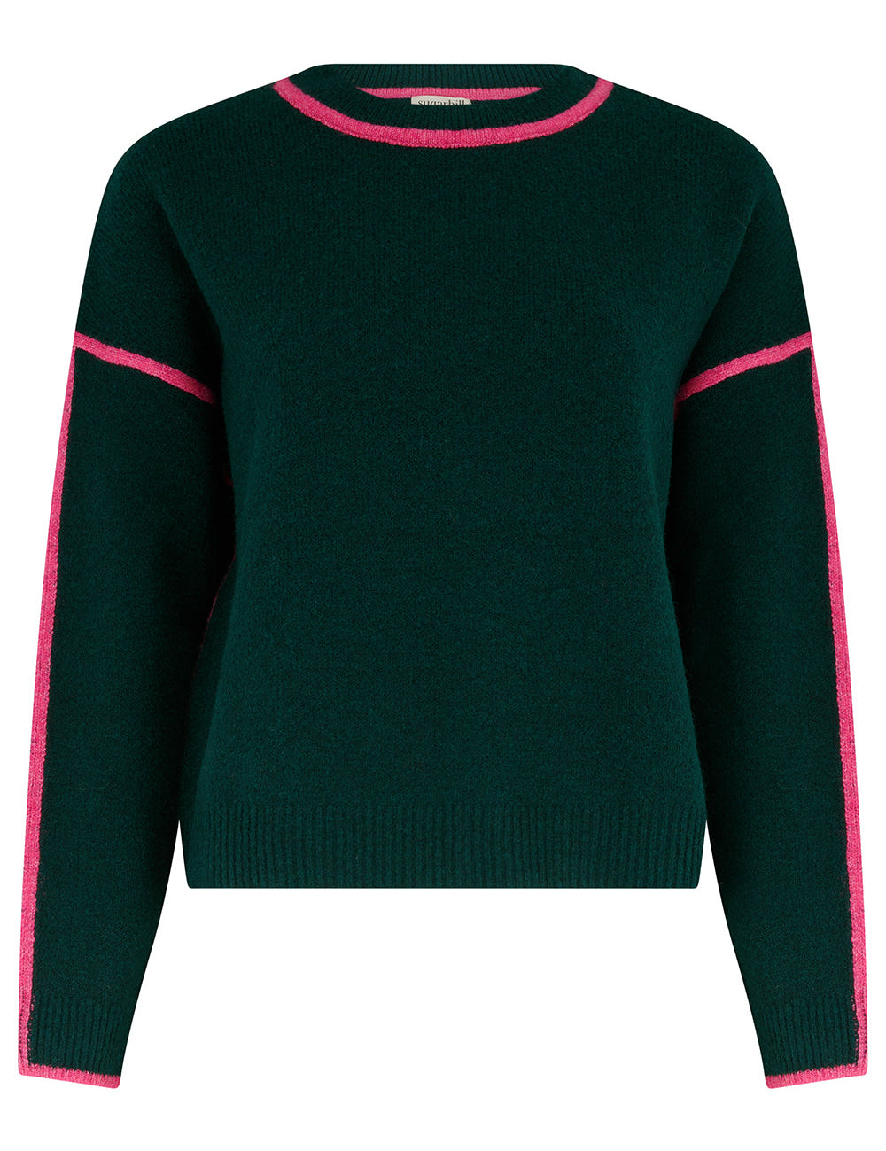Jersey SUGARHILL Rozalia Jade Green Pink Trim — vista 6