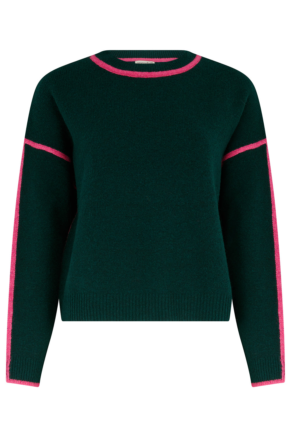 Jersey SUGARHILL Rozalia Jade Green Pink Trim — vista 6