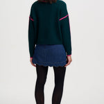 Jersey SUGARHILL Rozalia Jade Green Pink Trim — vista 7
