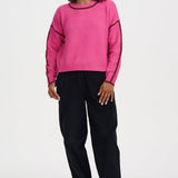 Jersey SUGARHILL Rozalia Pink Burgundy Trim — vista 5