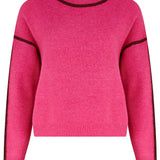Jersey SUGARHILL Rozalia Pink Burgundy Trim — vista 8