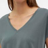 Camiseta VERO MODA Filli Balsam green Dark Green