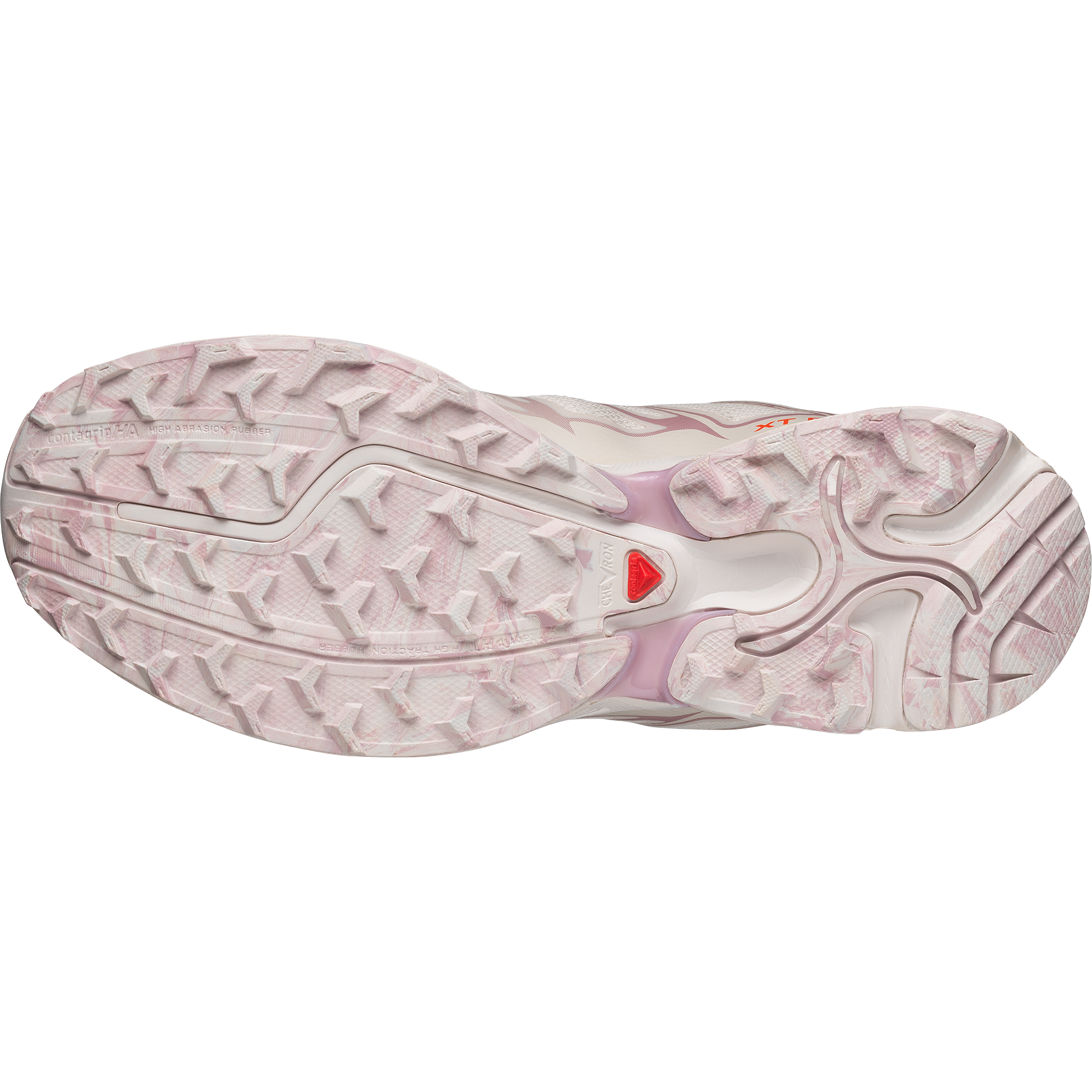 Salomon XT-Pathway 2 Nostalgia, suela Mud Contagrip con tacos Chevron y efecto marmoleado