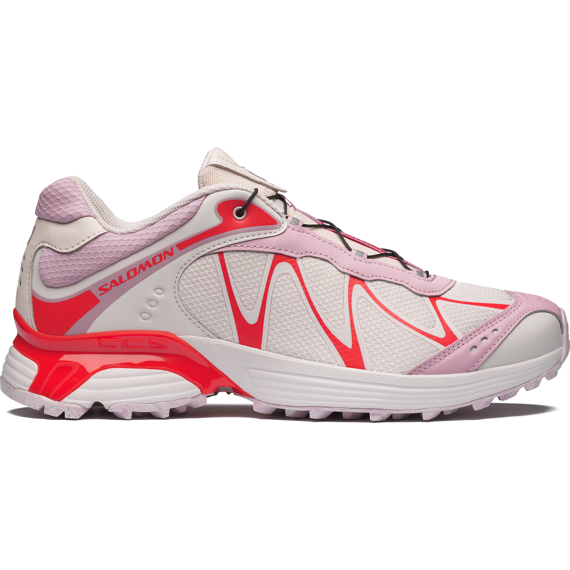 Salomon XT-Whisper Nostalgia Lilac Ash / Fiesta / Dawn Pink, vista tres cuartos