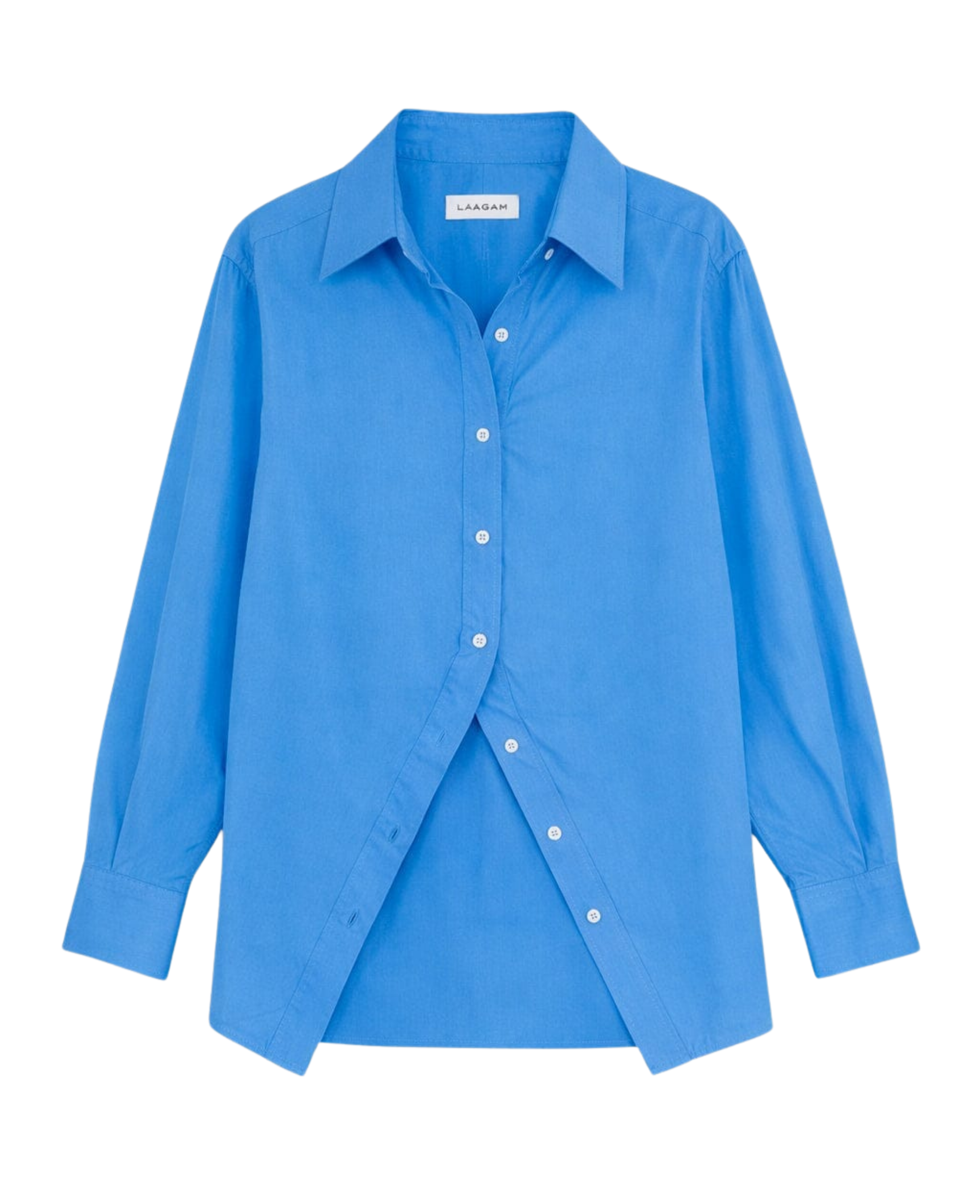 Camisa LAAGAM No Boyfriend Blue, otra vista con modelo