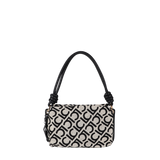Bolso LOLA CASADEMUNT Bandolera Tejido Jacquard LC Flocado Negro