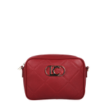 Bolso LOLA CASADEMUNT Bandolera Rombos Monograma Rojo