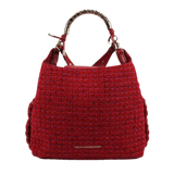 Bolso LOLA CASADEMUNT Tejido Tweed  Rojo