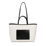 LOLA CASADEMUNT Shopper Two-tone Leather Effect Bag 