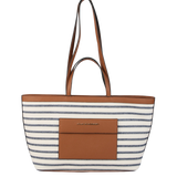 LOLA CASADEMUNT Striped Combined Shopper Bag 