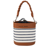 Bolso LOLA CASADEMUNT Bucket Combinada Rayas