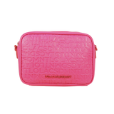 Bolso LOLA CASADEMUNT Bandolera Monograma Efecto Piel Fucsia