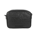 Bolso LOLA CASADEMUNT Bandolera Monograma Efecto Piel Negro