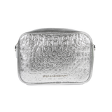 Bolso LOLA CASADEMUNT Bandolera Monograma Efecto Piel Plateado