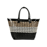 Bolso LOLA CASADEMUNT Capazo Trenzado Negro Crudo