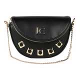 Bolso LOLA CASADEMUNT Bandolera Ojales Cuadrados Negro