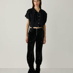 Pantalones LAAGAM Kaori Textured Black