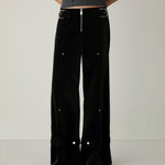 Pantalones LAAGAM Kaori Textured Black - imagen principal