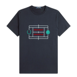 Camiseta FRED PERRY M1311 Tennis Court Azul Marino