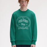 Sudadera FRED PERRY M1605 Chosen By Champions Verde