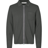 Cardigan SAMSØE SAMSØE Guna X Zip 10490 Black Oyster