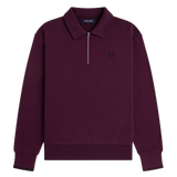 Sudadera FRED PERRY M2426 Media Cremallera Berenjena